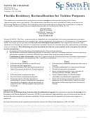Florida Residency Reclassification For Tuition Purposes Form