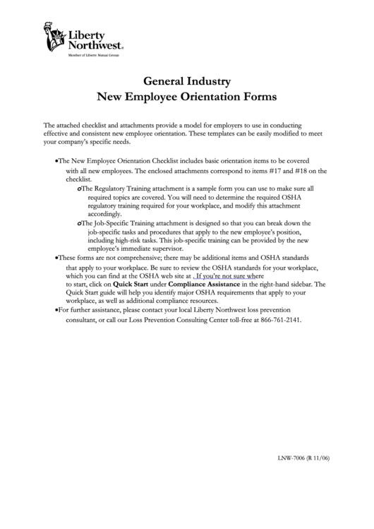 New Employee Orientation Printable pdf