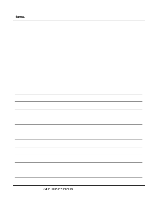 Lined Paper With Picture Box Printable pdf