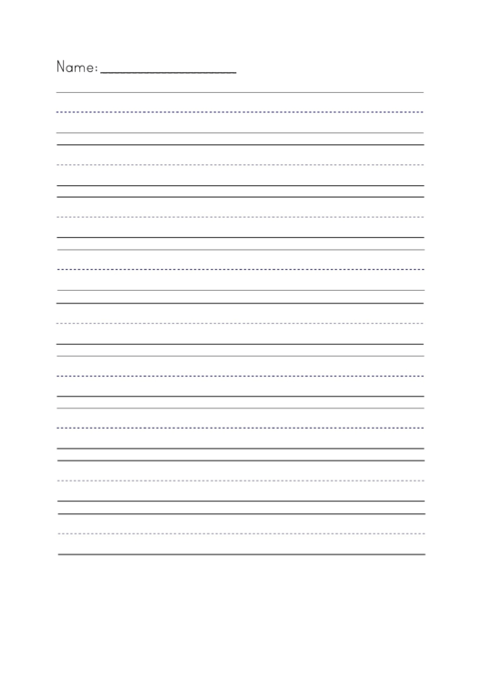 Handwriting Paper Printable pdf
