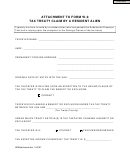 Attachment To Form W-9 - Tax Treaty Claim By A Resident Alien