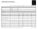 College Application Worksheet