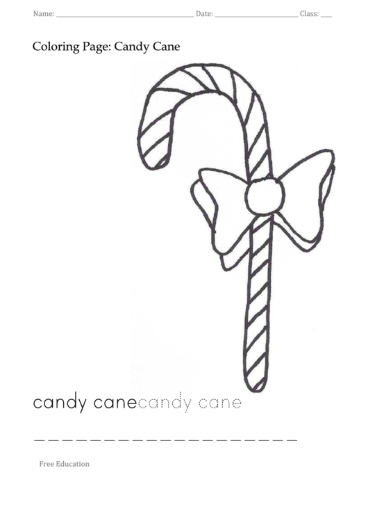 Candy Cane Candy Cane Printable pdf