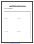 One-step Equations - Addition And Subtraction