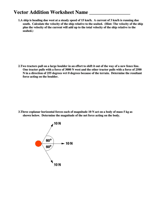 solved-vector-addition-worksheet-on-a-separate-piece-of-paper-use-the-course-hero