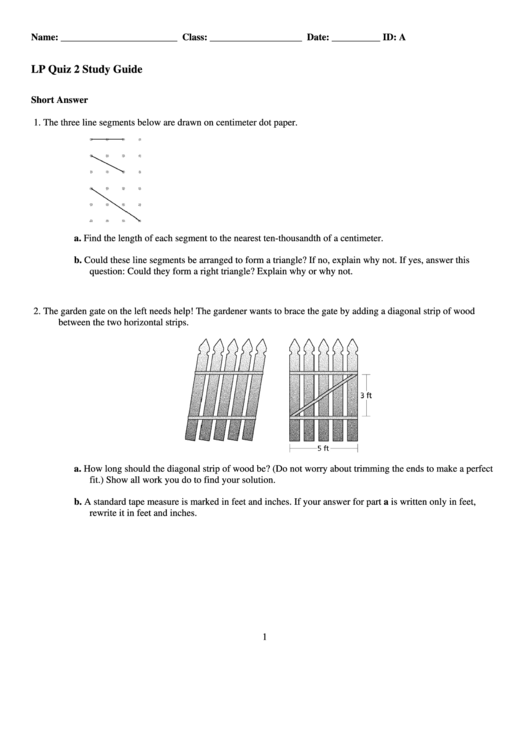 Lp Quiz Study Guide Printable pdf
