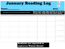 January 2013 Reading Log Printable pdf