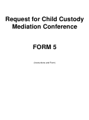 Request For Child Custody Mediation Conference