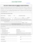 Verification Of Parent Illinois Residency - Chicago State University