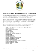 Colorado Marathon Charity Fund Entry Form