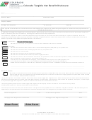 Colorado Tangible Net Benefit Disclosure Form