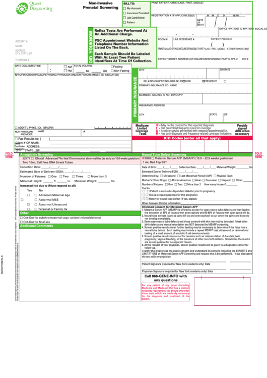 Non Invasive Prenatal Screening Printable pdf