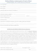 Medical Release Authorization Form For Minor