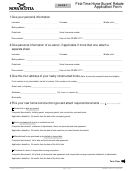 Fillable First-Time Home Buyers Rebate Application Form Printable pdf
