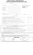Application For Homestead And Farmstead Exclusions