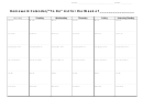 Weekly Homework Calendar/to Do List Template