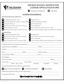 Driving School Instructor License Application Form