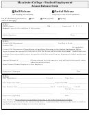 Student Employment Award Release Form - Macalester College