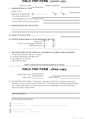 Field Trip Form - Parent Copy
