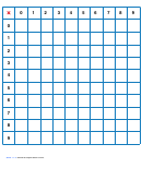 9 X 9 Times Table Chart (blank)
