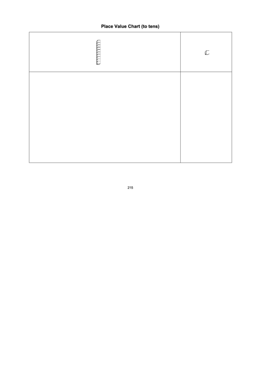 Place Value Chart (To Tens) Printable pdf