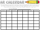 Ar Reading Calendar Printable pdf