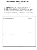 Sustained Silent Reading Reflection Log Template