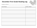 December First Grade Reading Log