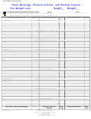 Food, Beverage, Physical Activity, And Emotion Journal Template For Weight Loss