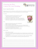 Wedding Catering Checklist