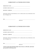 Borrower's Authorization Form