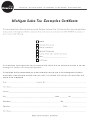 Michigan Sales Tax Exemption Certificate