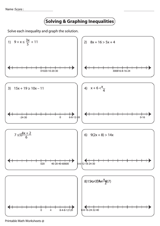 Top 11 Solving Inequalities Worksheet Templates Free To Download In PDF