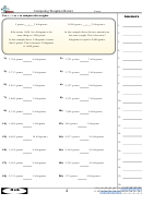 Comparing Weights Worksheet
