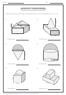 Surface Area - Compound Shapes Worksheet