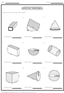 Surface Area - Mixed Shapes Worksheet