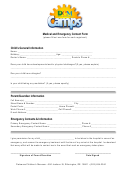Child's General Information And Emergency Contact Form