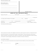 Deed Of Full Reconveyance Form