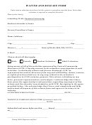 Waiver And Release Form