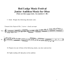 Junior Audition Music For Oboe