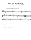 Senior Audition Music For Viola