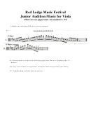 Junior Audition Music For Viola