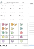 Adding Fractions Numeric And Visual Worksheet Printable pdf