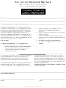 Consent For Root Canal Treatment