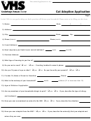 Cat Adoption Application Printable pdf