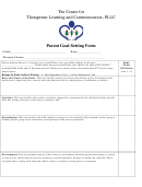 Parent Goal-setting Form