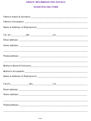 Preschool Registration Form