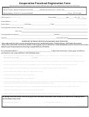 Cooperative Preschool Registration Form