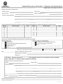 Student Records Information - Request And Authorization