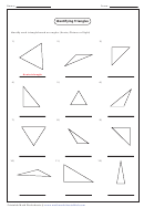 Identifying Triangles Worksheet